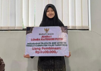 Mahasiswa BSA UIN Alauddin Makassar Raih Juara 1 KTIQ pada MTQ Kabupaten Wajo 2025