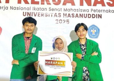 Mahasiswa Peternakan UIN Alauddin Makassar Juara Harapan 1 LKTI Nasional ISMAPETI di UNHAS