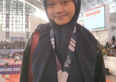 Nur Aida Sukses Kantongi Medali Perak pada Kejuaraan Taekwondo Unhas Cup 2024